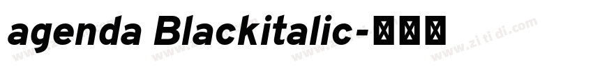 agenda Blackitalic字体转换